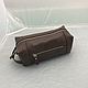 Men's toiletry case made of genuine leather (Tobacco). Travel bags. DragonBags - Men's accessories. My Livemaster. Фото №6