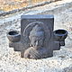 Candle holder Buddha double sided of concrete, dusty black patina. Candlesticks. Decor concrete Azov Garden. Online shopping on My Livemaster.  Фото №2