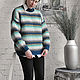 Knitted striped sweater. Sweaters. KingdomKnitting (kingdomofknitting). Online shopping on My Livemaster.  Фото №2