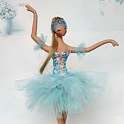 Куклы и игрушки handmade. Livemaster - original item Ballerina made of Azure tenderness fabric. Handmade.