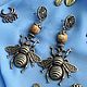 Order Earrings bronze bee Jasper. Jewelry Elena. Livemaster. . Earrings Фото №3