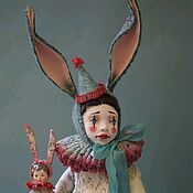 Куклы и игрушки handmade. Livemaster - original item Teddy doll bunny Pierrette. Handmade.