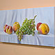 Painting 'Peaches and grapes' 24h45 cm. Pictures. Zhaldak Eduard paintings. My Livemaster. Фото №4