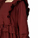 Cotton dress with ruffles in wine color. Dresses. NABOKOVA. Ярмарка Мастеров.  Фото №4