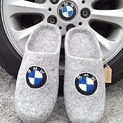 Обувь ручной работы handmade. Livemaster - original item Mens felted Slippers BMW. Handmade.