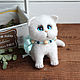 White kitty Busya. Felted Toy. handmade toys by Mari (handmademari). My Livemaster. Фото №5