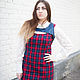 Plaid sundress - red and blue. Sundresses. AVS -dressshop. Online shopping on My Livemaster.  Фото №2