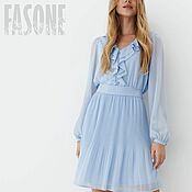 Одежда handmade. Livemaster - original item dresses: Blue Summer Dress Premium Fabric. Handmade.