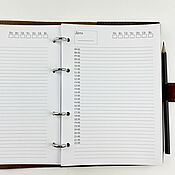 Канцелярские товары handmade. Livemaster - original item Replacement unit A5 undated diary, 4 holes. Handmade.