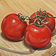Авторская картина «Сочные томаты на ветке». Картины. Дарья Долгополова. Интернет-магазин Ярмарка Мастеров.  Фото №2