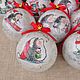Order Christmas balls Funny hedgehogs. nikazvereva. Livemaster. . Christmas decorations Фото №3