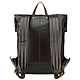 Order Benjamin leather backpack (dark brown). Russian leather Guild. Livemaster. . Backpacks Фото №3