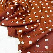 Материалы для творчества handmade. Livemaster - original item Fabric: Viscose plaid polka dots on terracotta. Handmade.