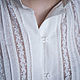  Рубашка из нежного батиста с кружевными вставками. Блузки. So-образ (so-obraz). Ярмарка Мастеров.  Фото №5