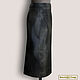 Order Straight skirt 'Makaria' made of genuine leather/ suede (any color). Elena Lether Design. Livemaster. . Skirts Фото №3
