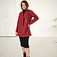 Oversize wool coat Bordeaux wool demi-season burgundy short. Coats. mozaika-rus. Online shopping on My Livemaster.  Фото №2