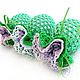EASTER. Knitting. Decor for decorating eggs. (set - 3 pcs.). Easter souvenirs. Cross stitch and beads!. My Livemaster. Фото №8
