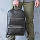 Men's leather backpack 'Karter' (Brown). Backpacks. DragonBags - Rucksack leather. My Livemaster. Фото №6