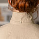 Классическая бежевая рубашка, из хлопка, с длинным рукавом, в офис. Рубашки. Скромное обаяние (Александра). Ярмарка Мастеров.  Фото №5