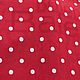 Шелк жаккардовый красный, в горошек Баленсиага. Арт. 94с69-1, Ткани, Искитим,  Фото №1