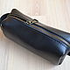 Cosmetic case made of genuine leather black. Travel bags. crecca. My Livemaster. Фото №5
