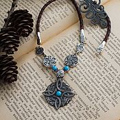 Украшения handmade. Livemaster - original item Mara`s Necklace. Amulet of the Goddess of Love. Skyrim.  TES. bronze silver turquoise. Handmade.