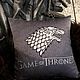 Pillow with embroidery 'Direwolf' series Game of thrones. Pillow. Shpulkin dom. My Livemaster. Фото №4