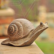 Для дома и интерьера handmade. Livemaster - original item Mini Snail Made of Concrete Flower Pot Decor. Handmade.