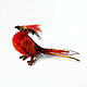 Phoenix bird, fairy firebird, felted miniature 1:12:. Miniature figurines. AnzhWoolToy (AnzhelikaK). My Livemaster. Фото №5