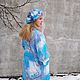 Felted coat and beret 'Spring sky', Galina Klimkina, Coats, Losino-Petrovsky,  Фото №1