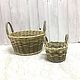 basket: Wicker basket with handles. A gift to the hostess. Picnic baskets. Корзины в СПБ (Светлана). My Livemaster. Фото №4