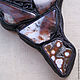 Order Collection of agate pendant leather with agate. Marina Lambrozo leather and stone. Livemaster. . Pendants Фото №3