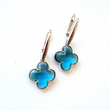  ручной работы. Ярмарка Мастеров - ручная работа Серьги с ювелирными кристаллами 