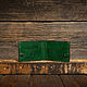 Маленький зеленый кошелек из натуральной кожи. Кошельки. Creative Leather Workshop. Ярмарка Мастеров.  Фото №4