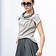  Lt_014angora_perl Top with collar, angora color/mother of pearl, Tops, Moscow,  Фото №1