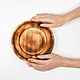 Order Flat plate made of Cedar wood 205 mm. T171. ART OF SIBERIA. Livemaster. . Dinnerware Sets Фото №3