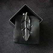 Украшения handmade. Livemaster - original item Raven Feather pendant made of black hornbeam. Handmade.