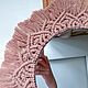 Макраме зеркало "Розовые мечты", декор на стену. Зеркала. МАКРАМЕ | KariKnot. Интернет-магазин Ярмарка Мастеров.  Фото №2