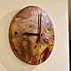 Clock made of elm slab with epoxy resin (D380 mm.). Watch. uloft. My Livemaster. Фото №5