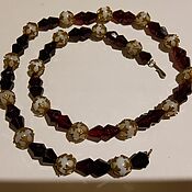 Винтаж handmade. Livemaster - original item Necklace beads GARNET CRYSTAL of the 1960s,CZECHOSLOVAKIA.. Handmade.
