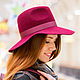 Cherry hat Fedora with medium brim. Hats1. Exclusive HATS. LANA ANISIMOVA.. Online shopping on My Livemaster.  Фото №2