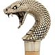 Staff 'Snake', brass, wood, 180 cm. Canes. Master Lihman. My Livemaster. Фото №4