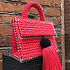 Order Red women's bag. SHAPAR - knitting clothes. Livemaster. . Classic Bag Фото №3
