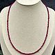 Order Women's beads made of natural stones red ruby and spinel with a cut. naturalkavni. Livemaster. . Beads2 Фото №3