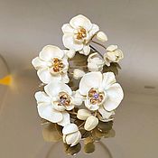 Украшения handmade. Livemaster - original item Earrings orchids. Mammoth ivory.. Handmade.