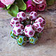 Бусины лэмпворк "Точки. Зеленый/оранжевый". Бусины. Natalia Korolyuk lampwork beads. Интернет-магазин Ярмарка Мастеров.  Фото №2