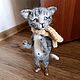  Котёнок Степан. Войлочная игрушка. Татьяна Крюкова. Ярмарка Мастеров.  Фото №10