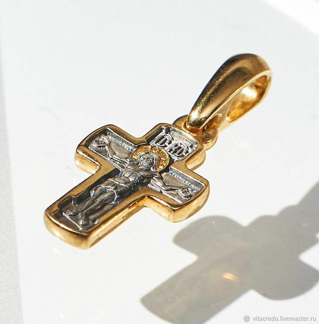 Серебряный крестик для ребенка, крест маленький в интернет-магазине ЯрмаркаМастеров по цене 1663.2 ₽ – RWA0KRU