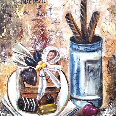Шоколад #2. Серия "Шоколад". Картина маслом интерьерная. . Картины и панно ручной работы - Ярмарка Мастеров Картины и панно ручной работы. Ярмарка Мастеров - ручная работа Шоколад #2. Серия "Шоколад". Картина маслом интерьерная. Handmade.
