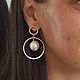 Earrings classic: round. Earrings. Hand made by Zavizion Elena. Online shopping on My Livemaster.  Фото №2